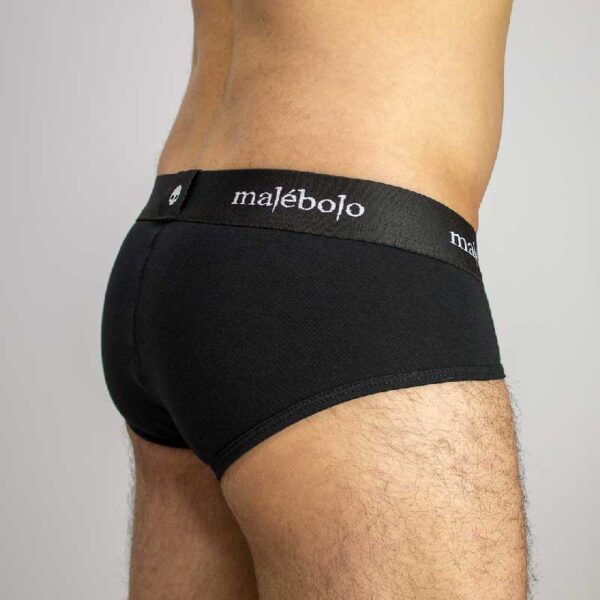 brief negro malebolo underwear vista posterior