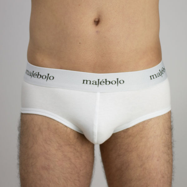 brief algodón blanco de la marca malébolo underwear