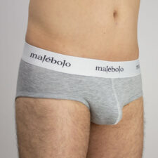 brief algodón gris jaspe de la marca malébolo underwear