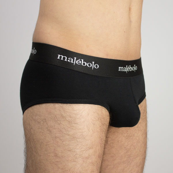 brief algodón negro de la marca malébolo underwear