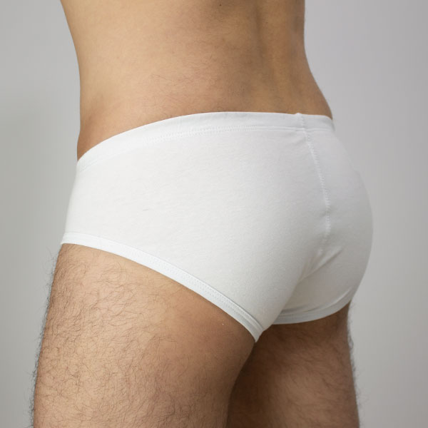 brief algodón blanco classic de la marca malébolo underwear