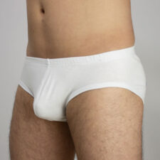 brief algodón blanco classic de la marca malébolo underwear