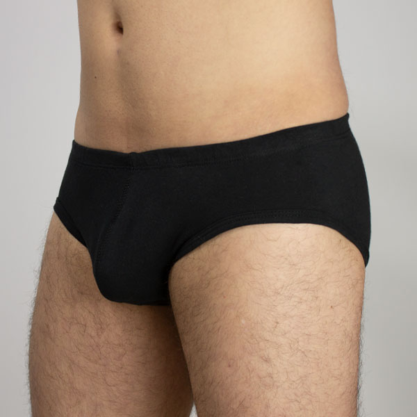 brief algodón negro classic de la marca malébolo underwear
